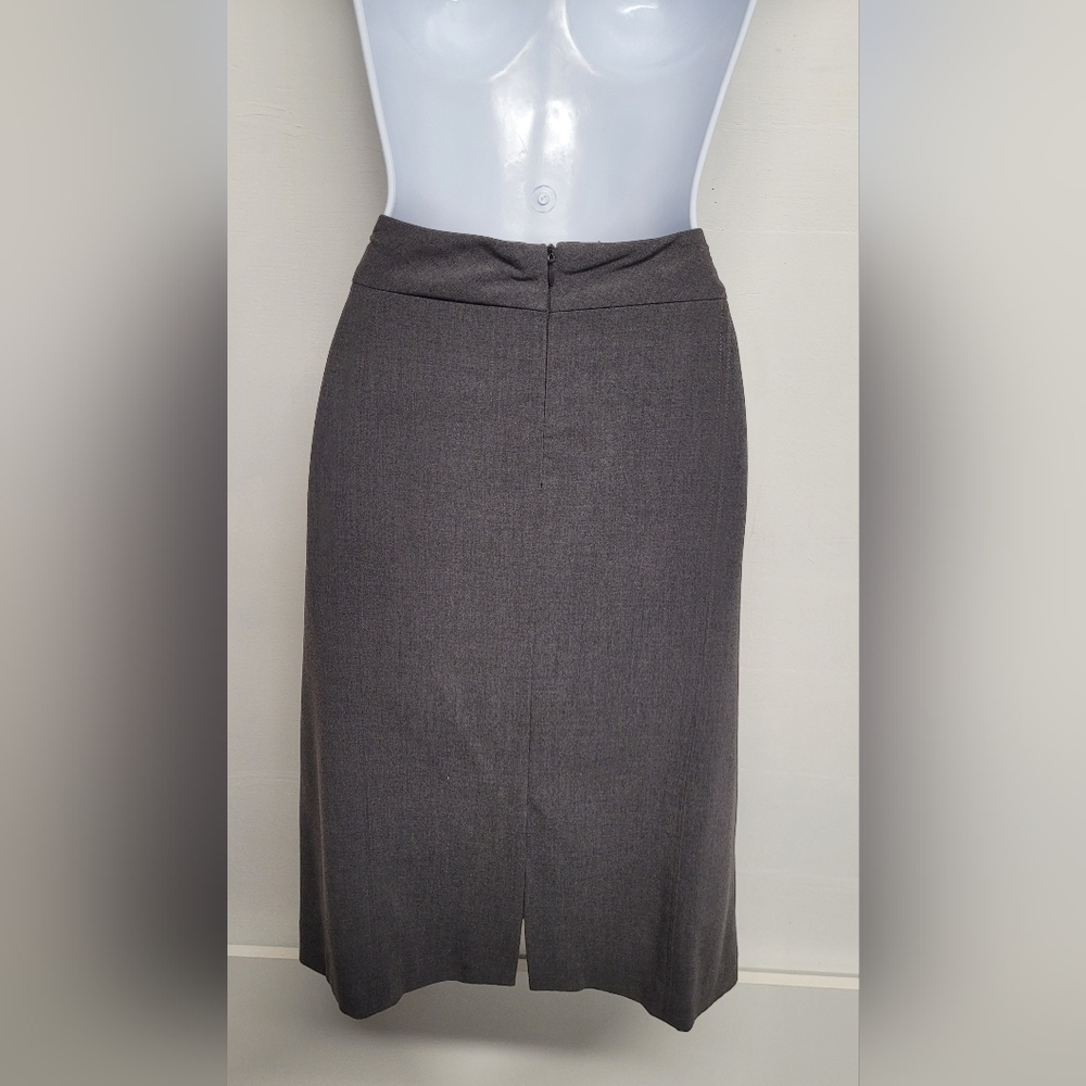 Covington Stretch Grey A Line Skirt 12 Lined - Picture 2 of 4